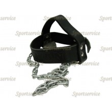 Головная лямка для тяги кожаная с цепью