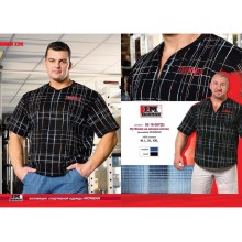 Футболка на молнии клетка (вышивка IRONMAN) 03 16 057 (2)