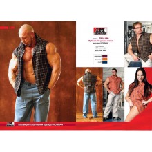 Рубашка без рукава клетка (вышивка IRONMAN) 03 16 086