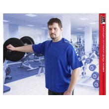 Футболка с лампасом на рукаве (рисунок IRONMAN) 03 16 130