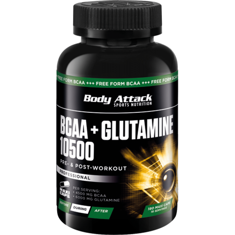 Боди Аттак БЦАА  + Глютамин 10500 капсулс - Body Attack BCAA + Glutamine 10500 capsules  